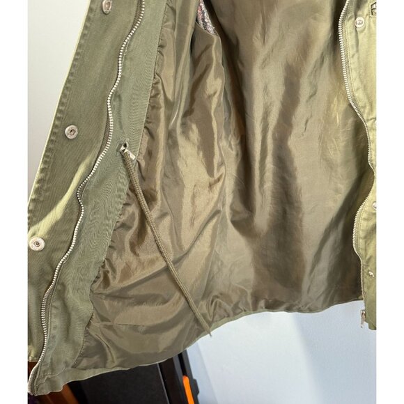 Thread & Supply Women Hooded Jacket Small Aztec Southwest Utility Olive Green - Picture 9 of 13